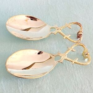 Two  Silver Plated Vintage Antique Spoon.